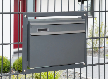 Preview: Zaunbriefkasten inkl. Montagerahmen Briefkasten, Durchwurfbriefkasten für Doppeltstabmatten Preview: Zaunbriefkasten inkl. Montagerahmen Briefkasten, Durchwurfbriefkasten für Doppeltstabmatten