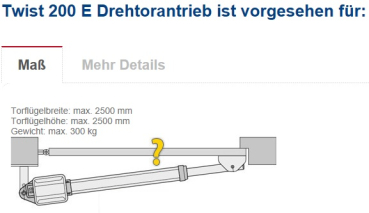 Preview: Sommer Twist 200E - Drehtorantrieb 2-flüglig mit 1 Handsender Preview: Sommer Twist 200E - Drehtorantrieb 2-flüglig mit 1 Handsender